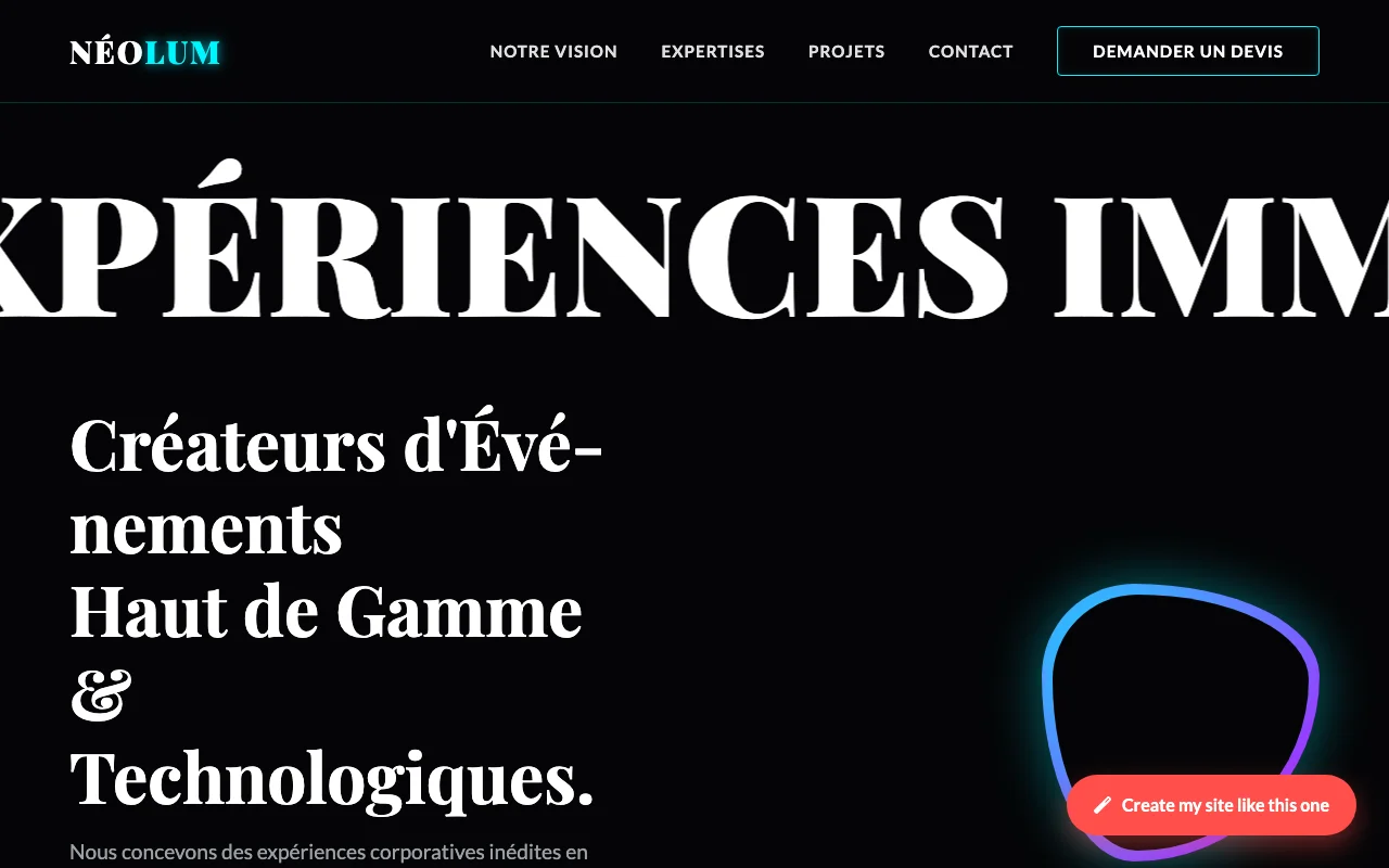 Site d'entreprise — Tech impactant