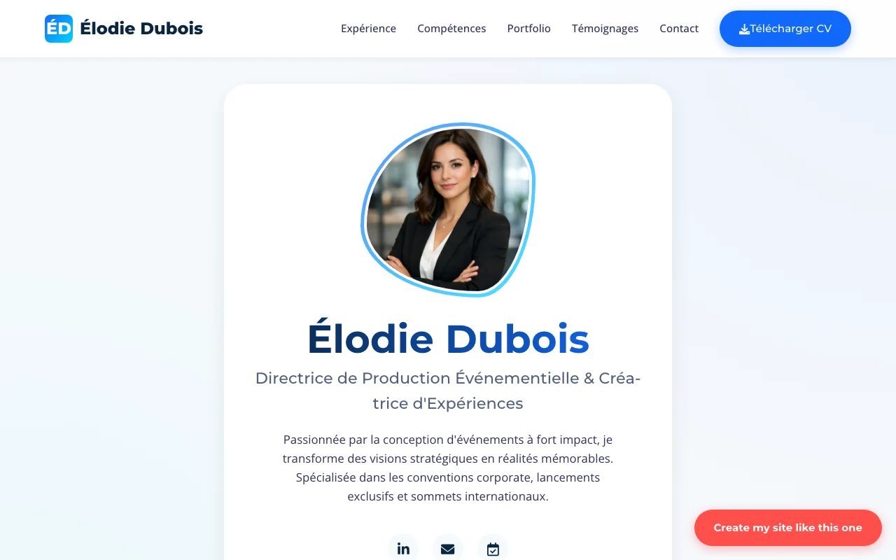 CV professionnel — Boutique