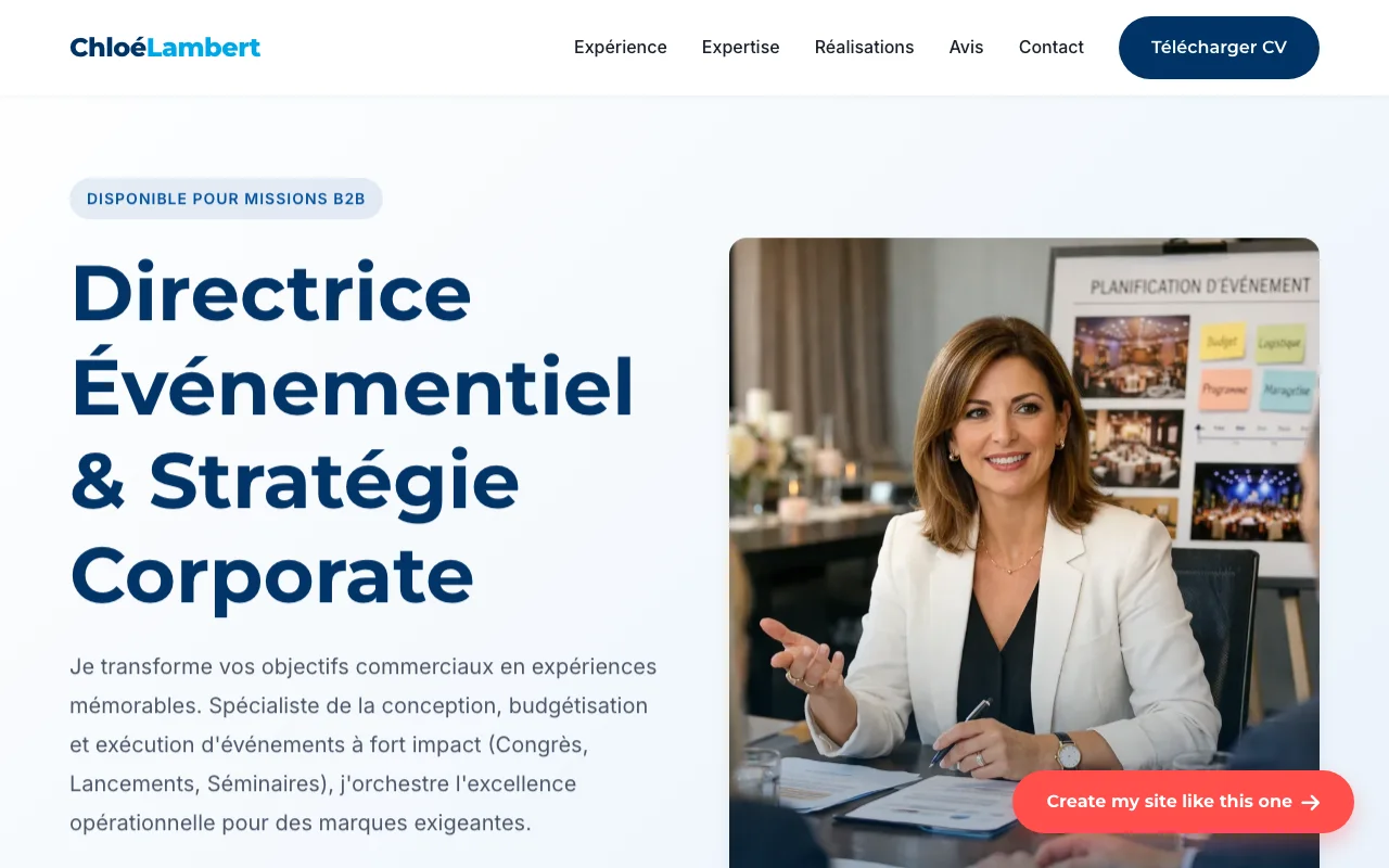 CV professionnel — Corporate