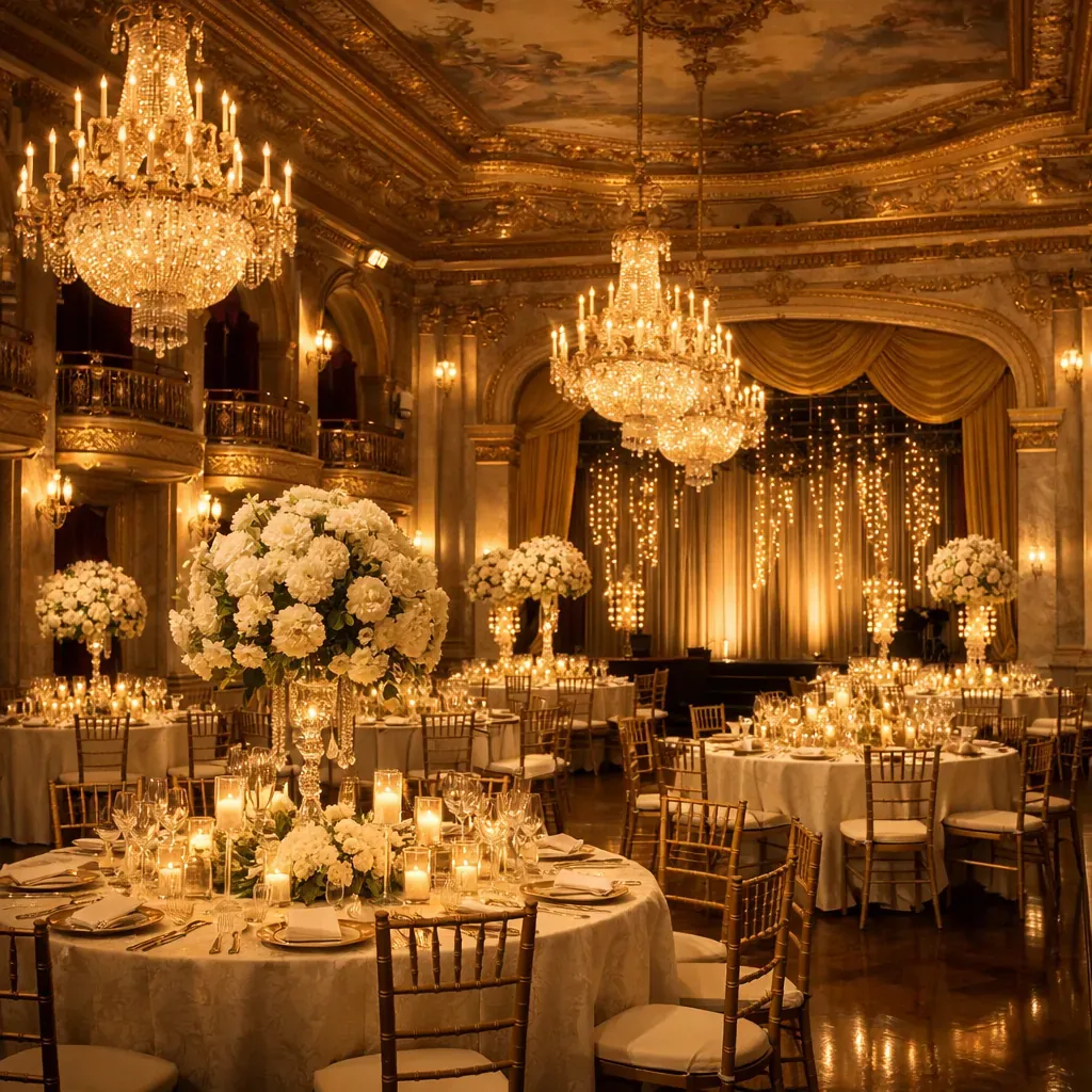 Salle de gala illuminée