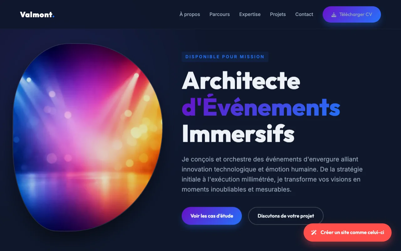 CV professionnel — Startup