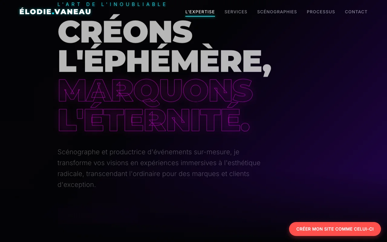 Services freelance — Cinématique