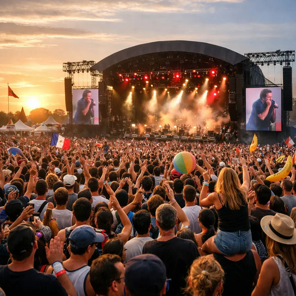 Concert avec éclairage intense