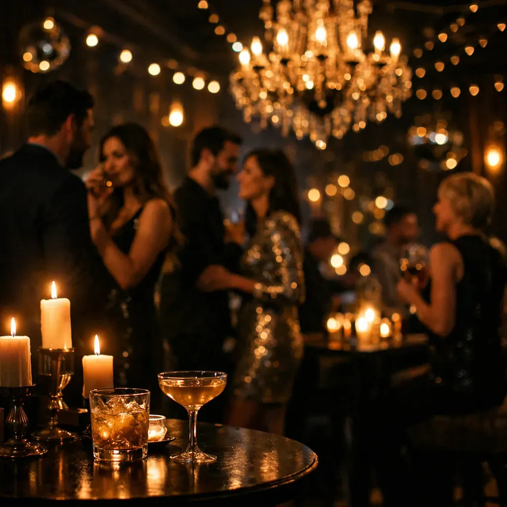 Ambiance sombre et festive