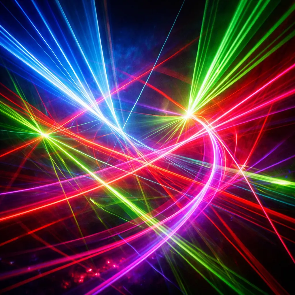 Lumières laser abstraites