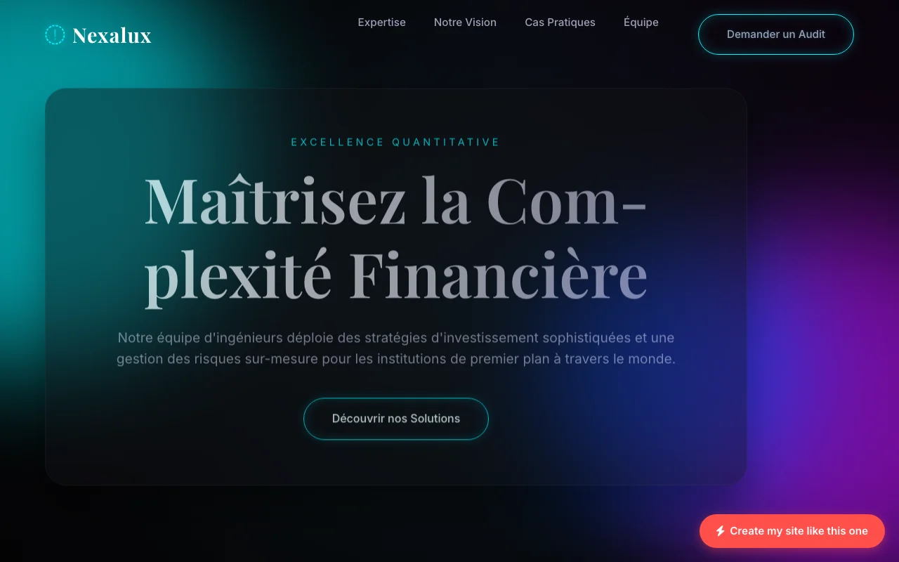 Site d'entreprise — Cinématique