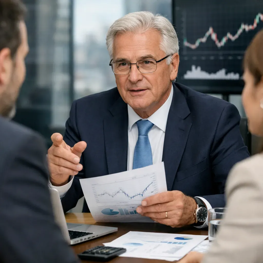 Consultant financier senior en réunion