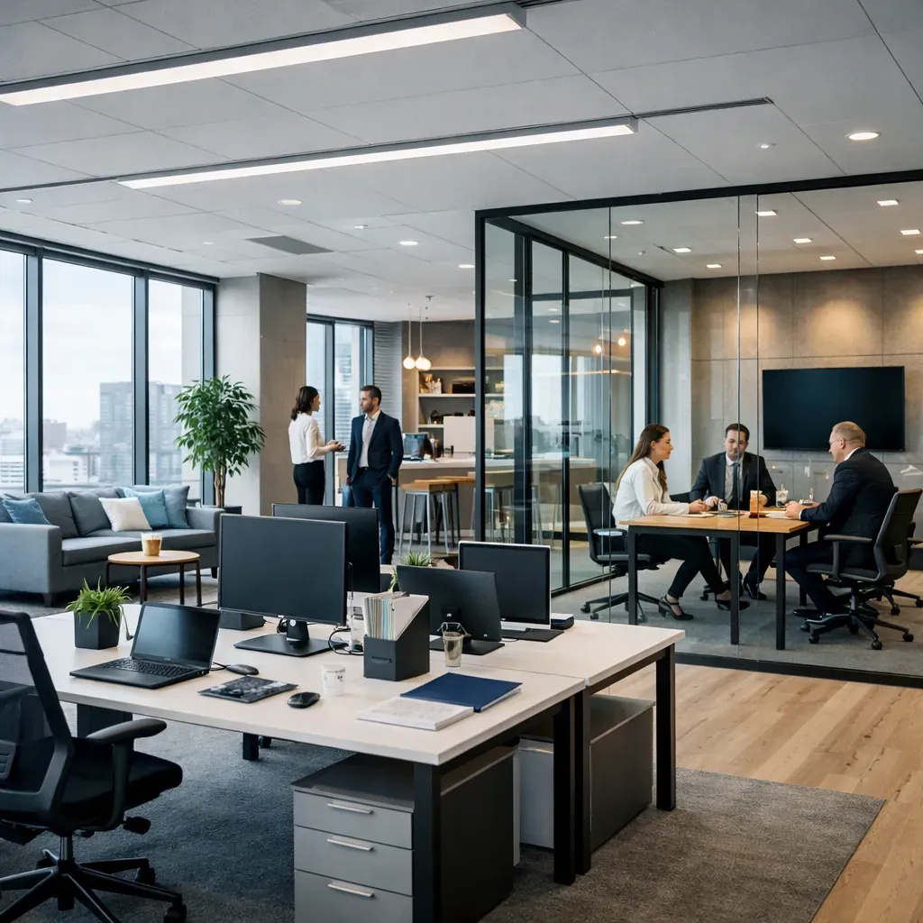 Bureaux modernes d'entreprise