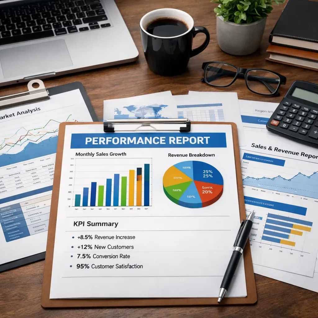 Graphiques de performance et rapports sur bureau