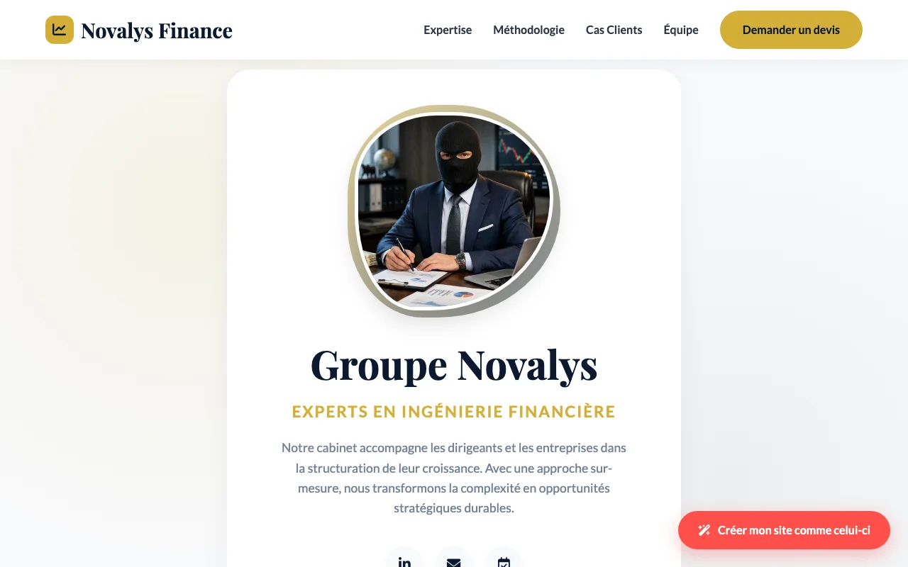 Site d'entreprise — Chaleureux