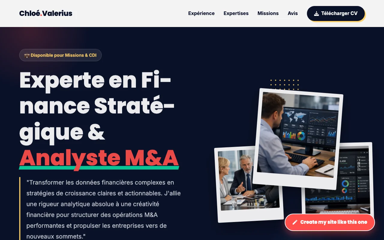 CV professionnel — Agence