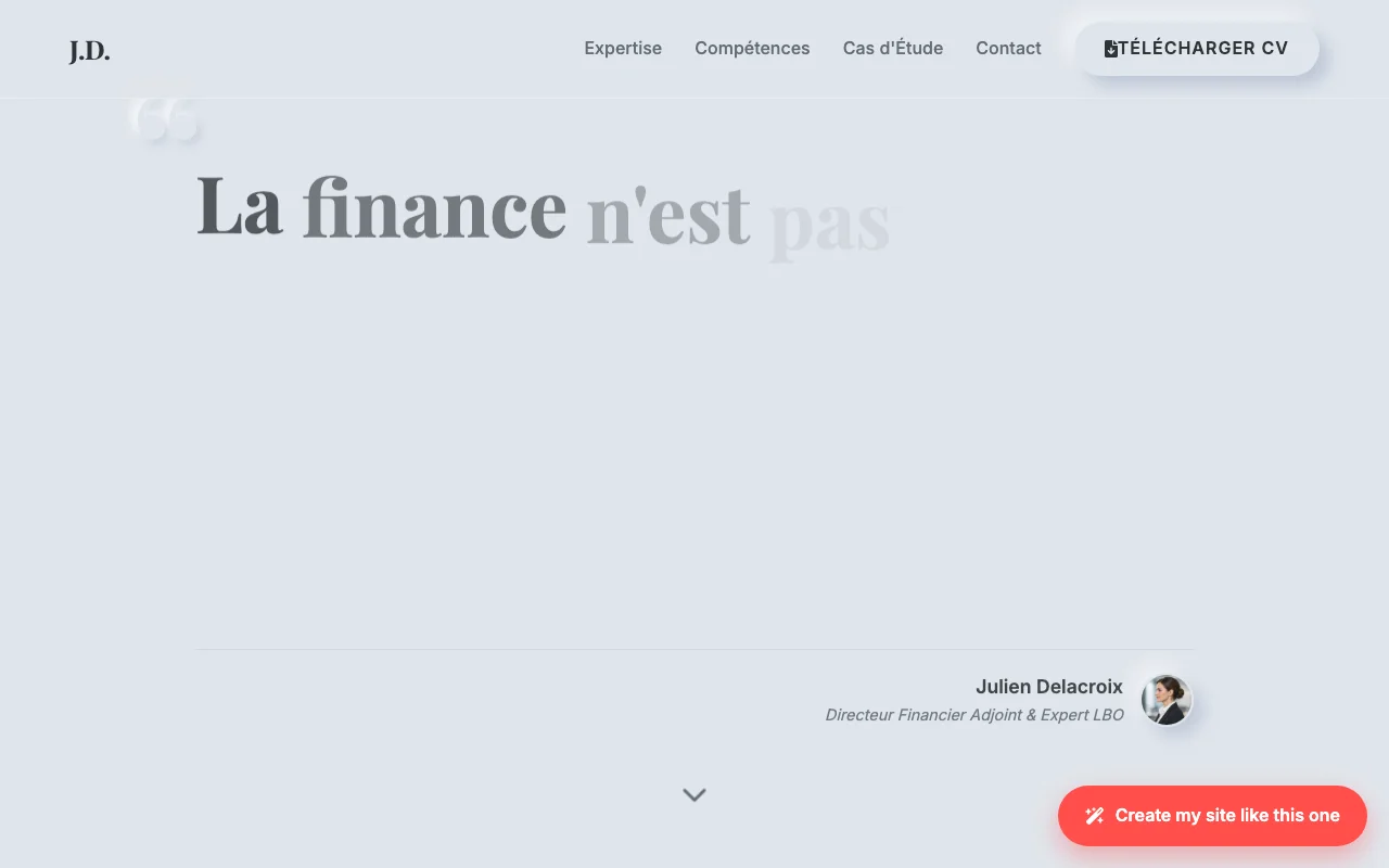 CV professionnel — Manifeste