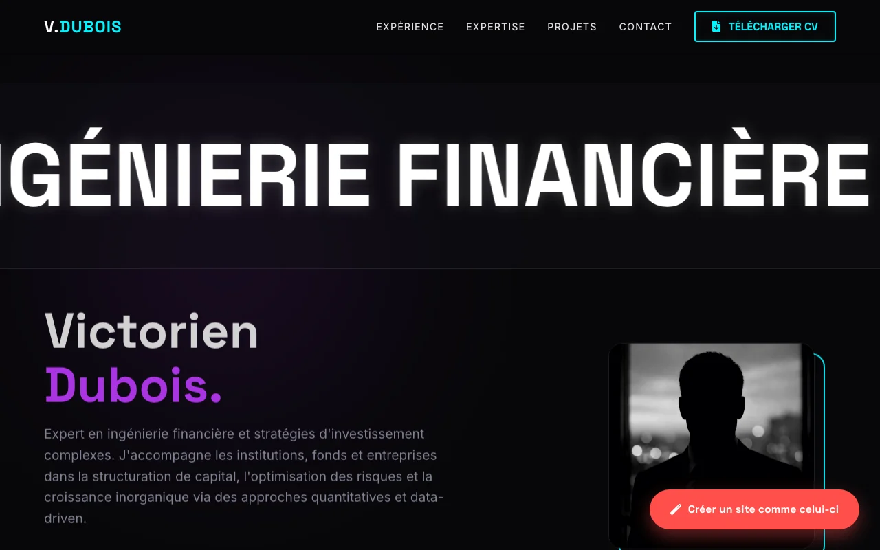 CV professionnel — Tech impactant