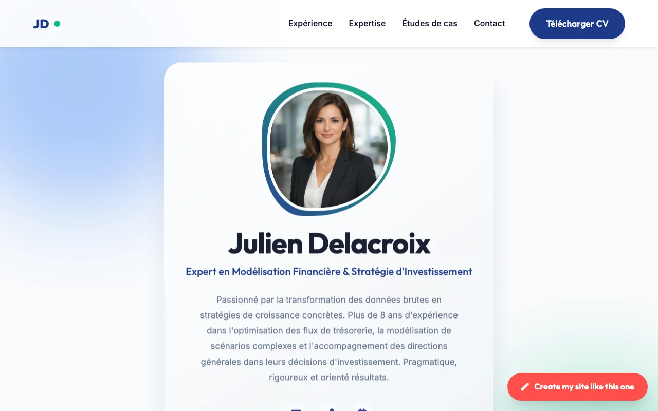 CV professionnel — Chaleureux
