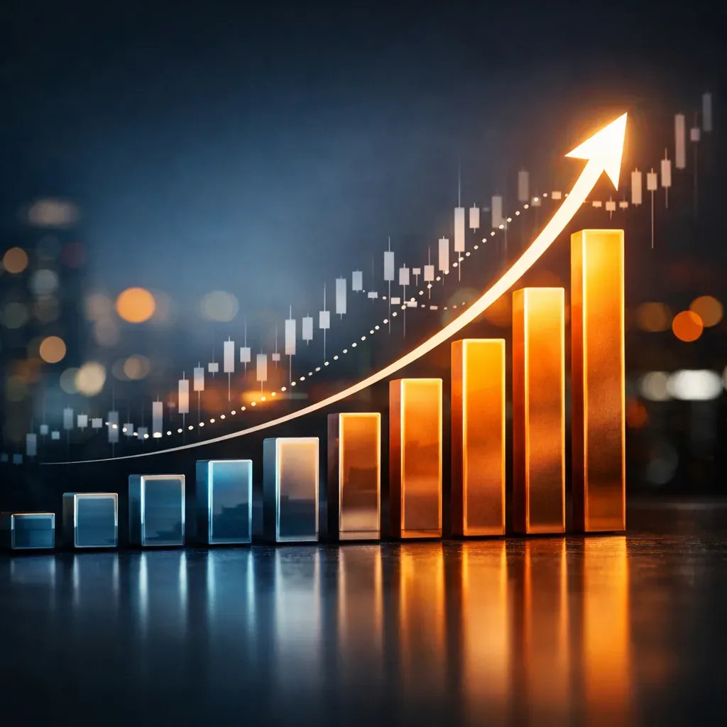 Abstract upward trend representation