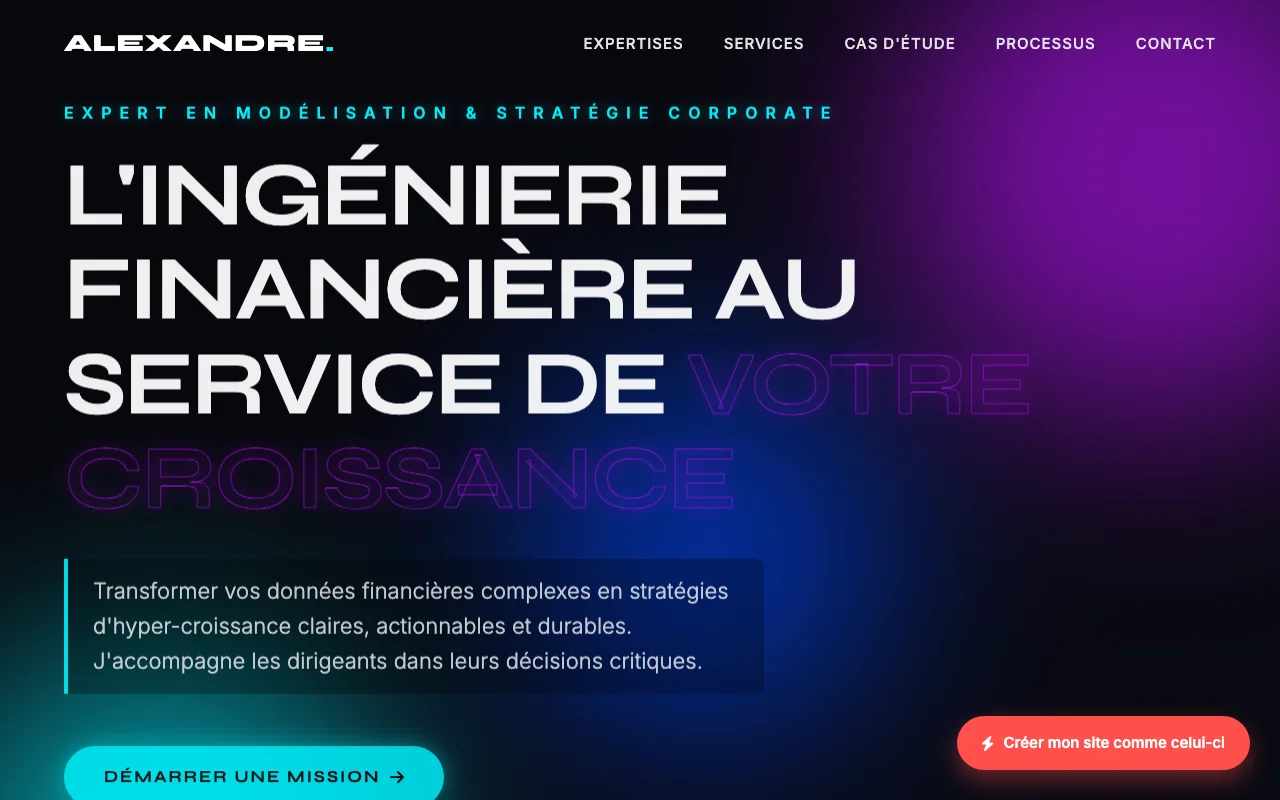 Services freelance — Cinématique