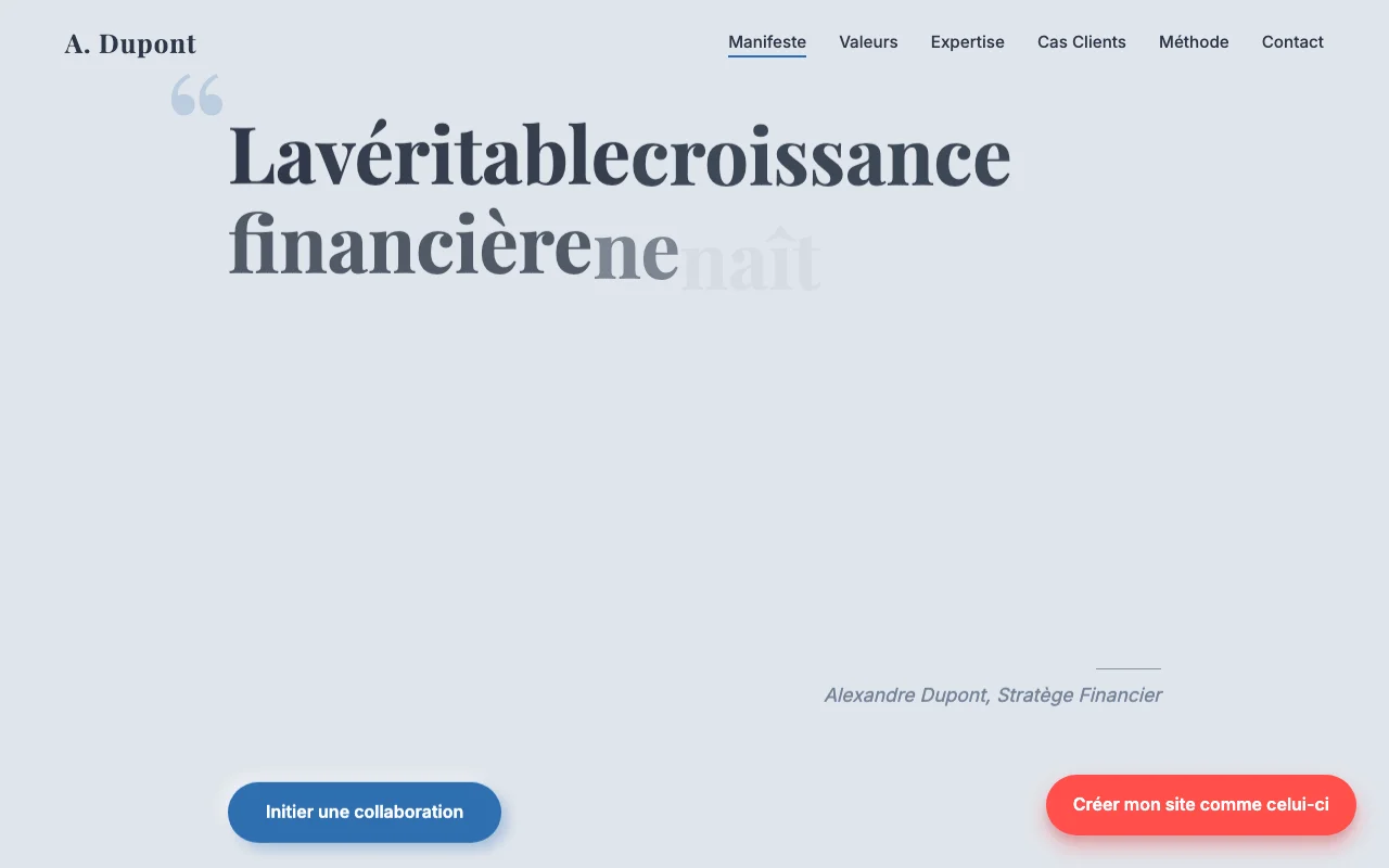 Services freelance — Manifeste