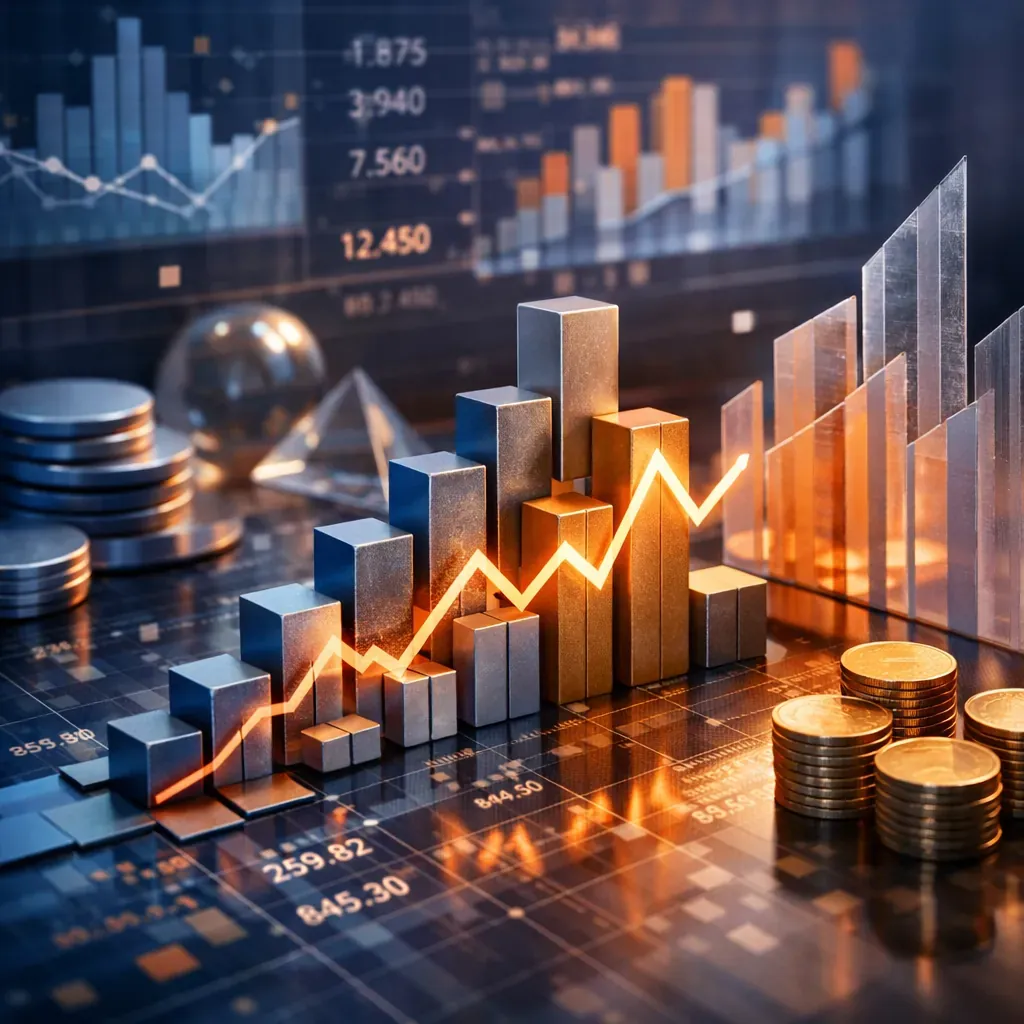 Abstract geometry representing structured financial data
