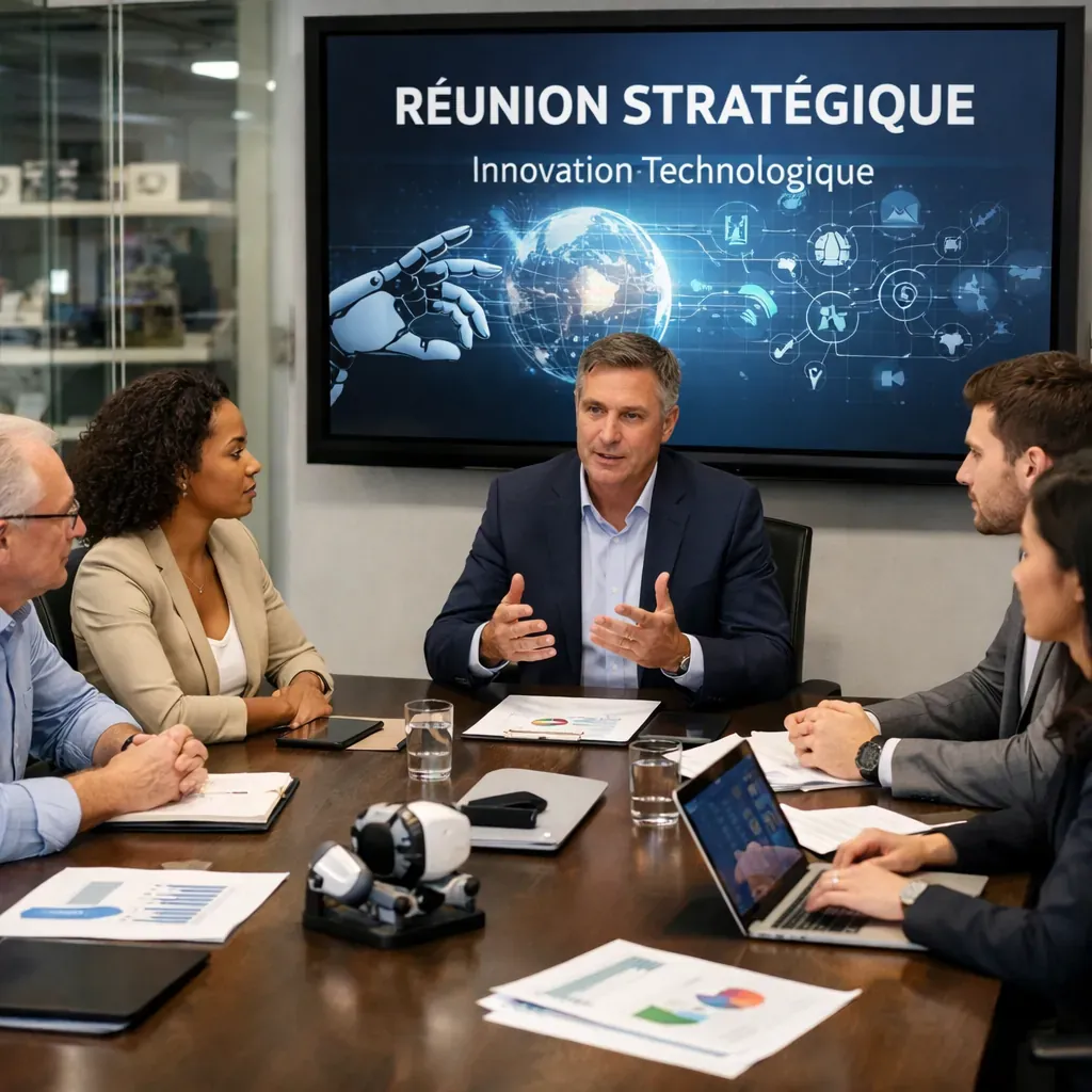 Réunion stratégique autour de l'innovation technologique