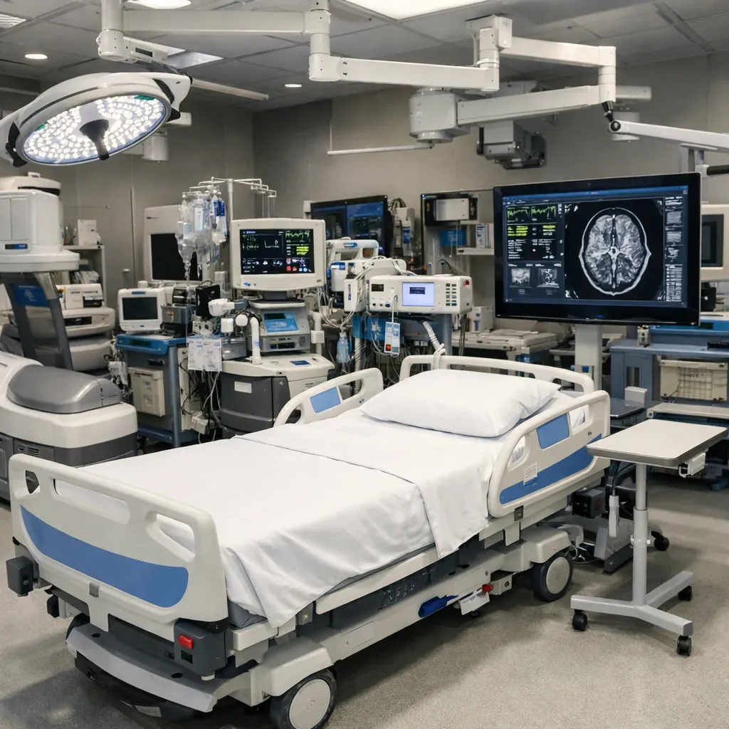 Infrastructure médicale moderne en milieu hospitalier