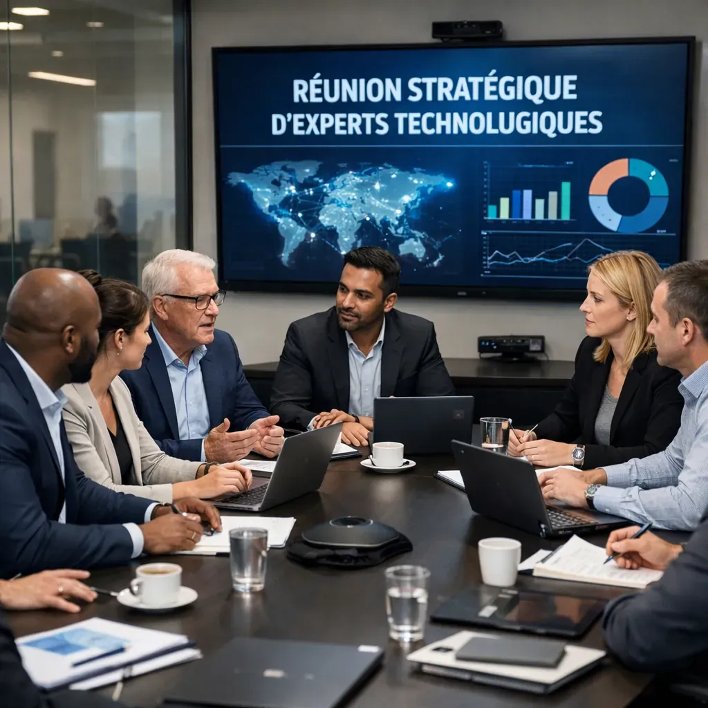 Réunion stratégique d'experts technologiques