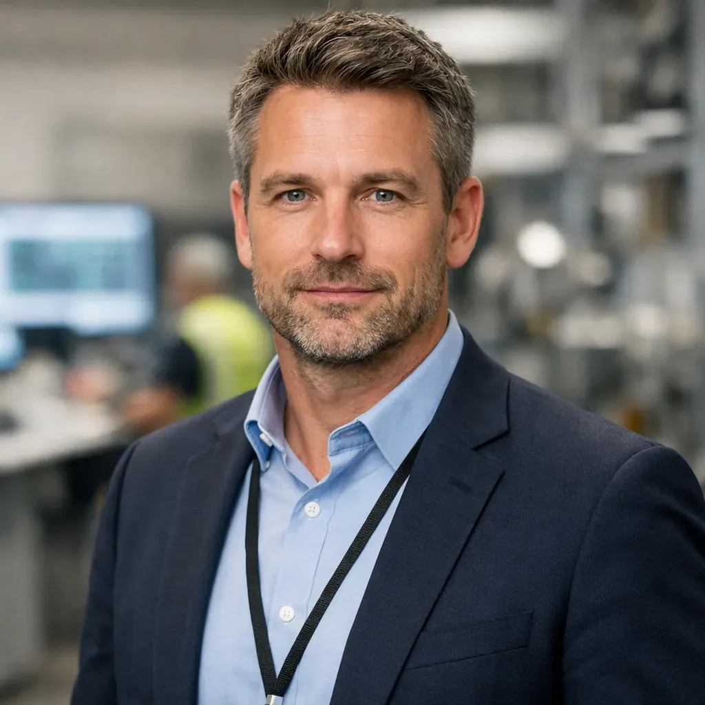 Portrait of male operations director