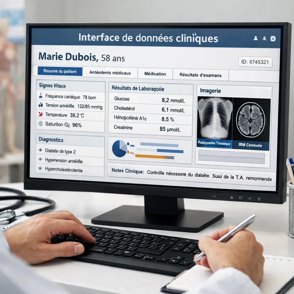 Interface de données cliniques