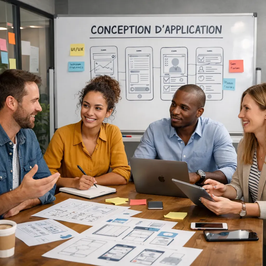 Réunion de conception d'application