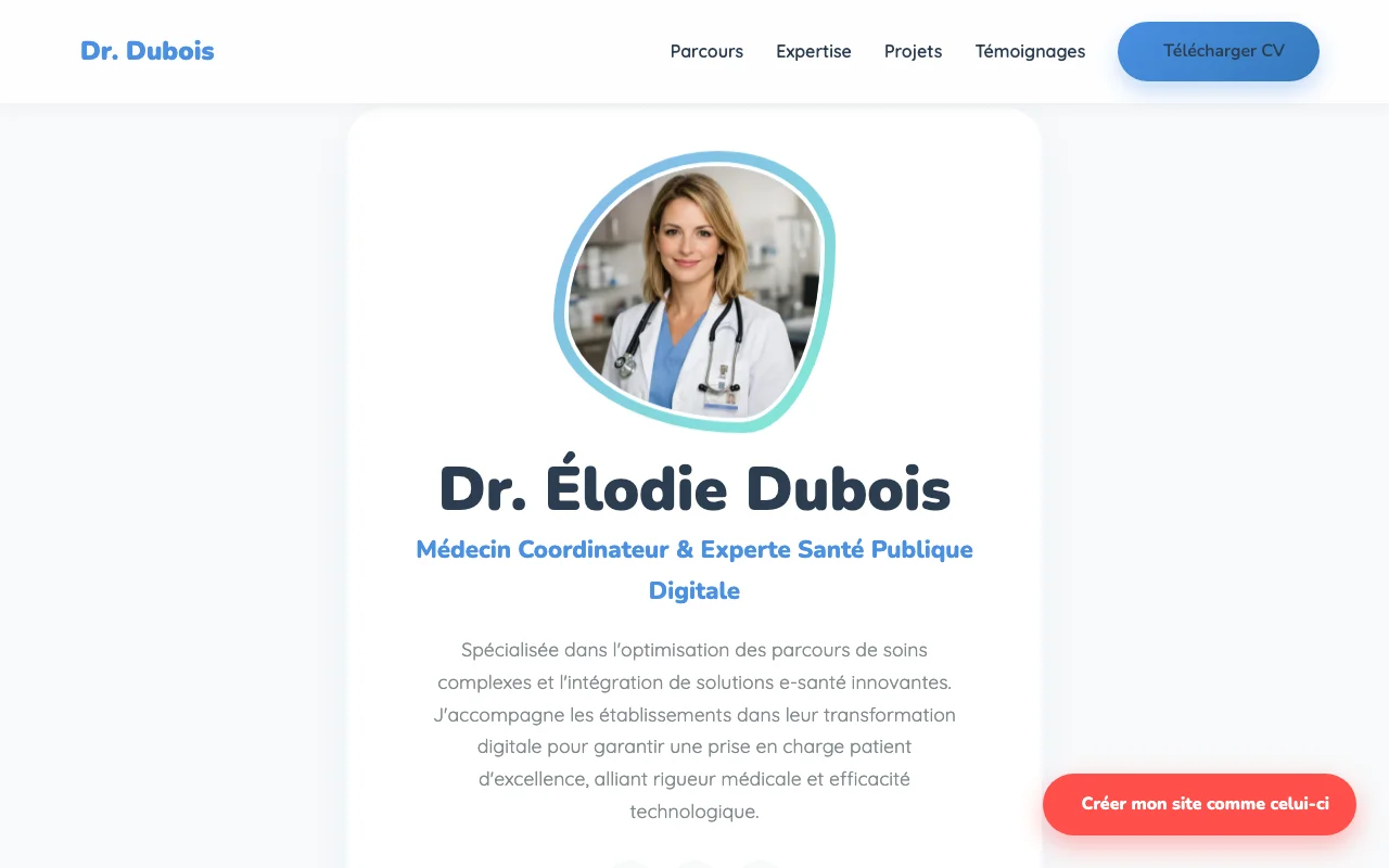 Professional CV — Warm