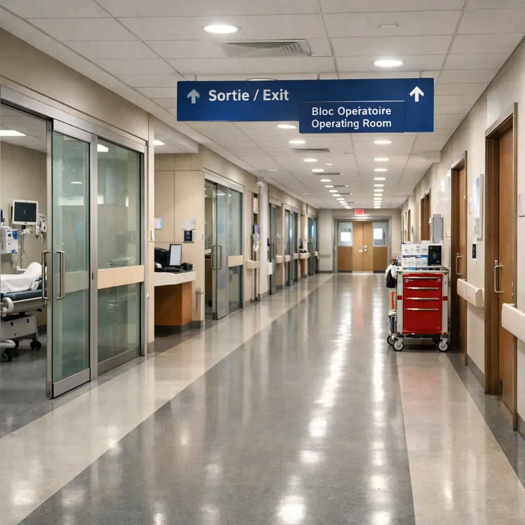 Couloir d'hôpital moderne