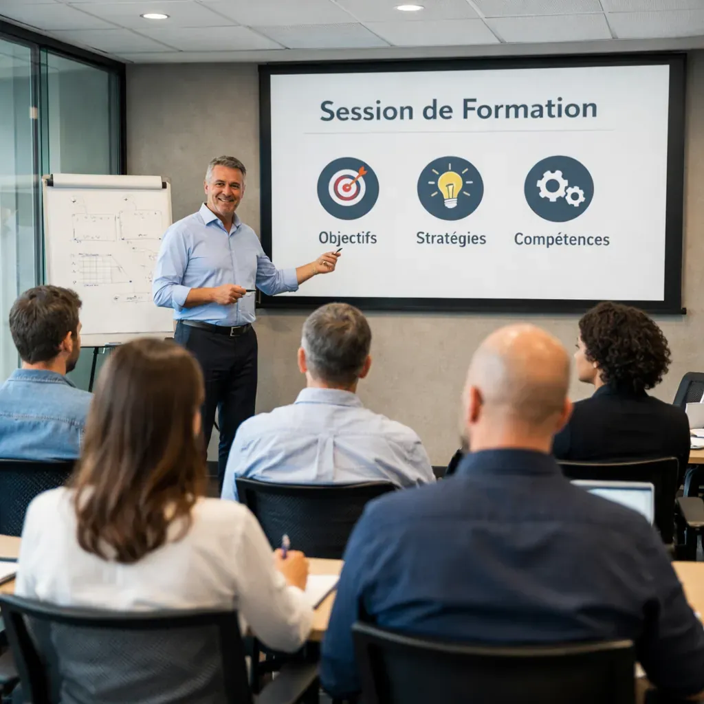Session de formation dans une salle moderne