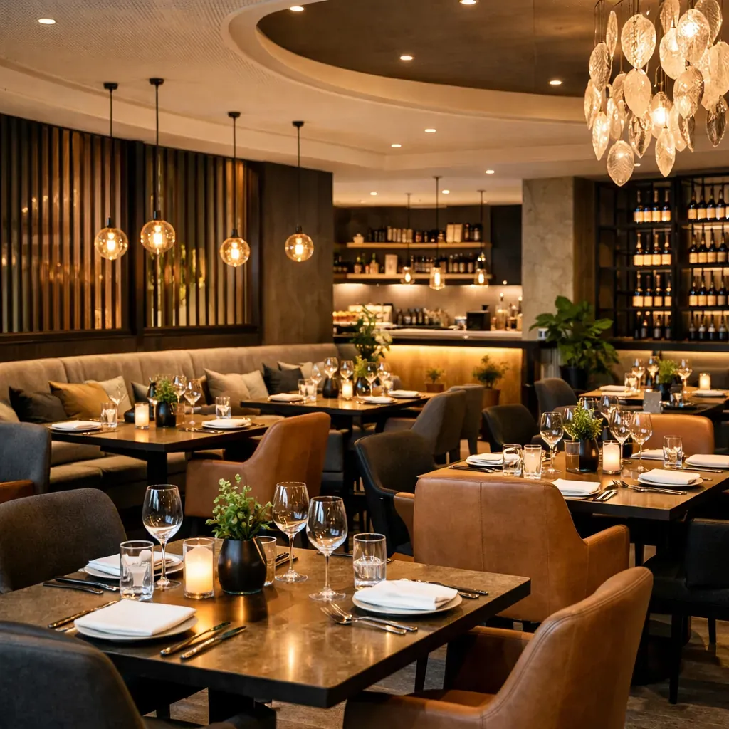 Intérieur de restaurant gastronomique moderne