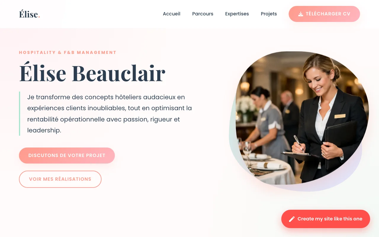 Professional CV — Classic