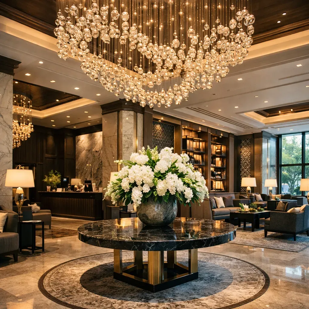 Lobby d'hôtel haut de gamme