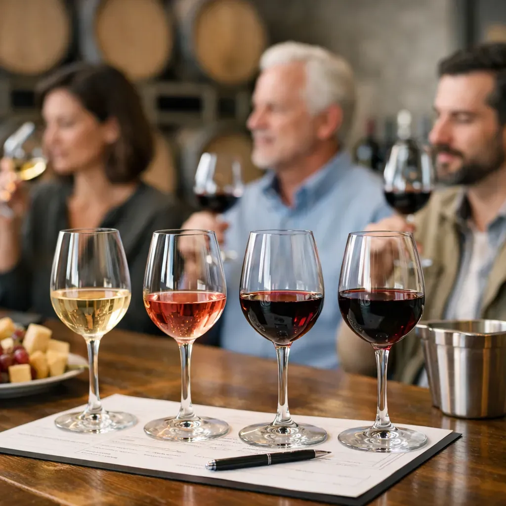 Bouteilles de vin et verres
