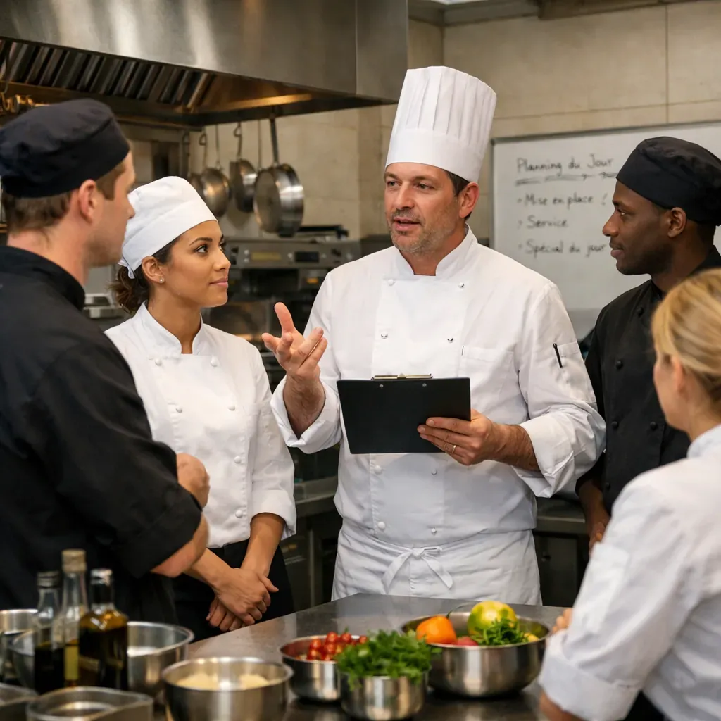 Chef cuisinier en action