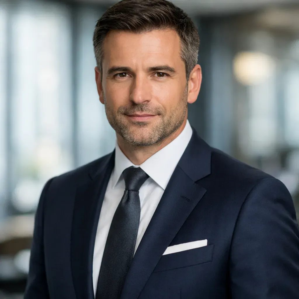 Portrait d'un professionnel en costume