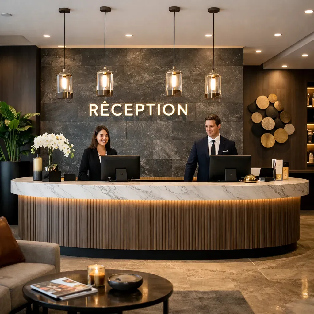Réception d'hôtel moderne