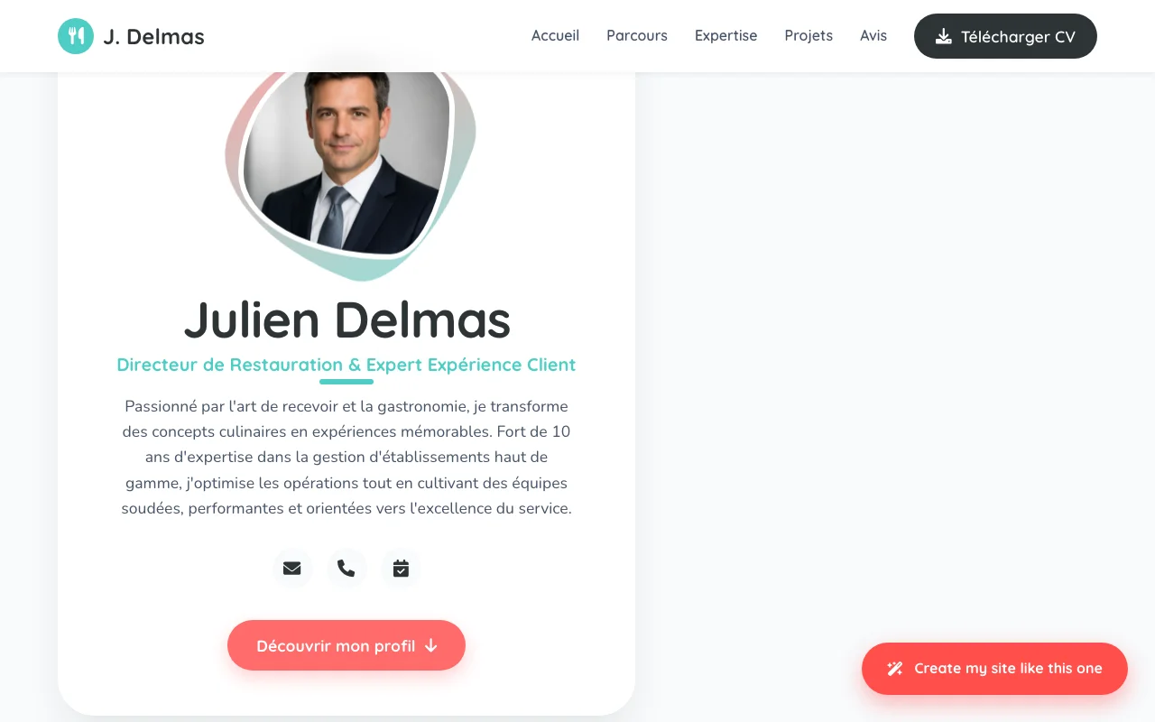 Professional CV — Warm