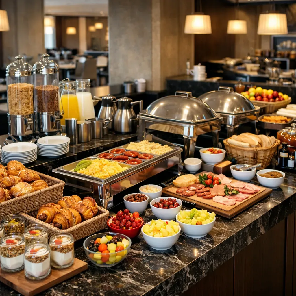 Buffet de petit-déjeuner d'hôtel
