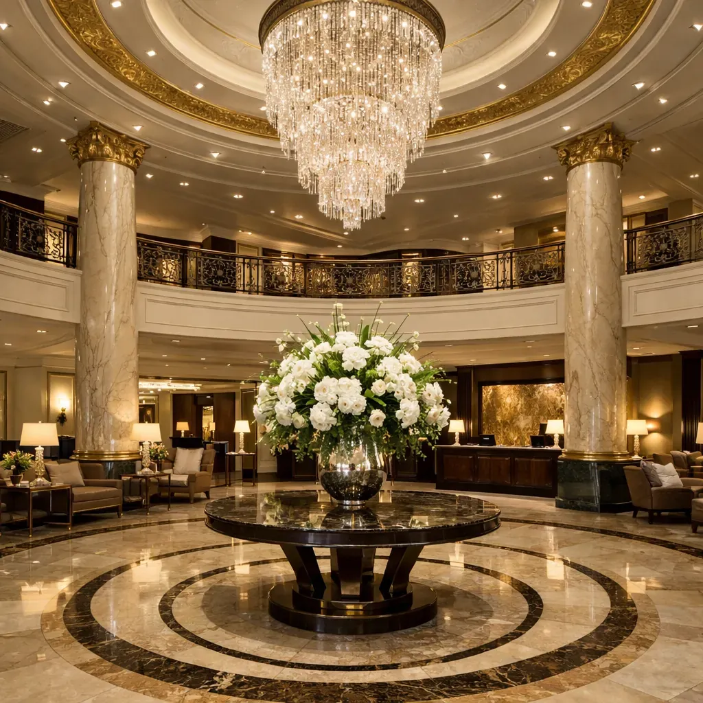 Hall d'hôtel luxueux