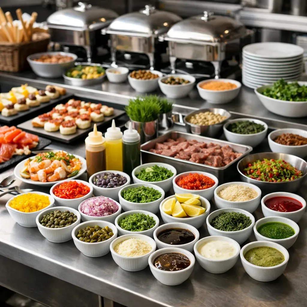 Mise en place pour un événement traiteur