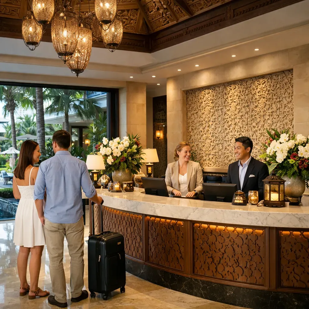 Réception d'un resort de luxe