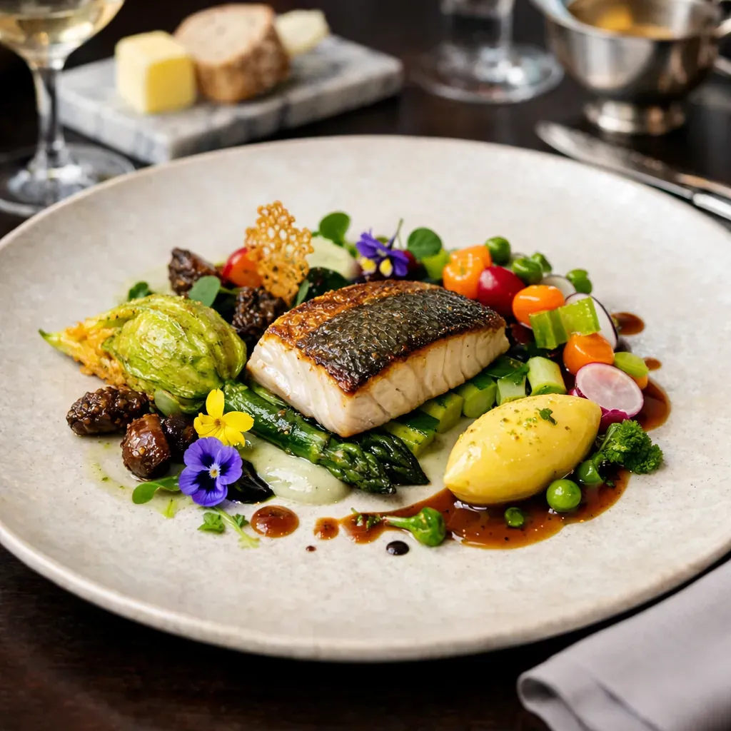 Plat gastronomique présentation