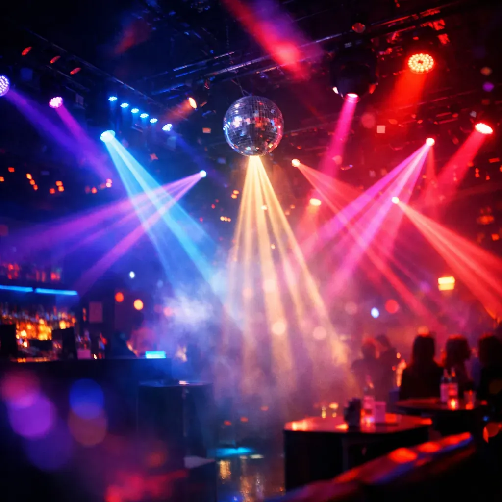 Lumières abstraites de club