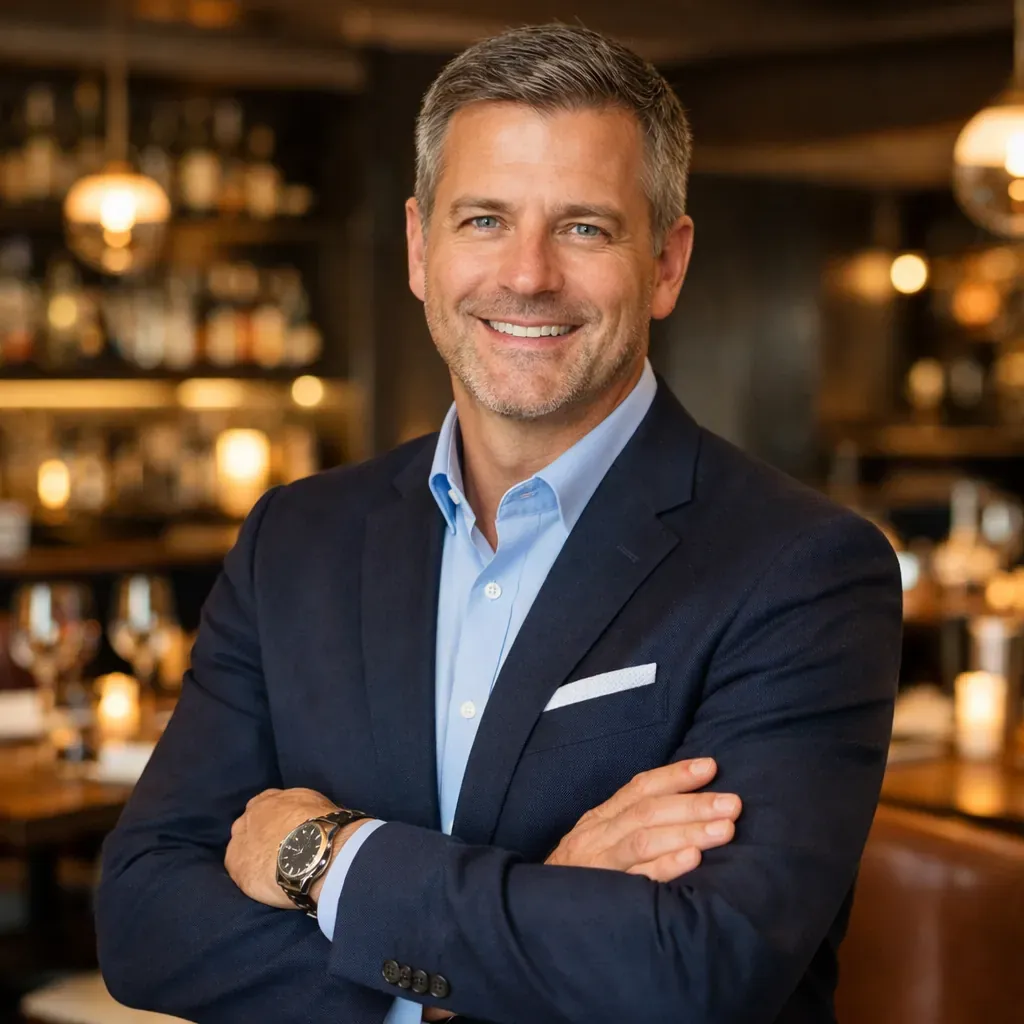 Consultant portrait in restaurant