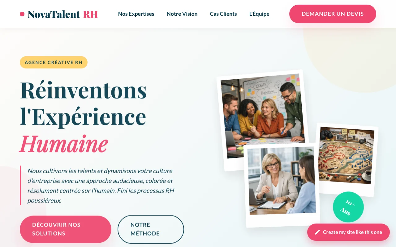 Site d'entreprise — Agence