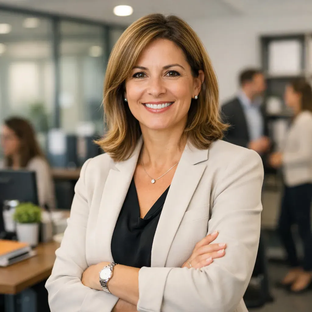 Consultante experte en ressources humaines souriante en environnement de bureau