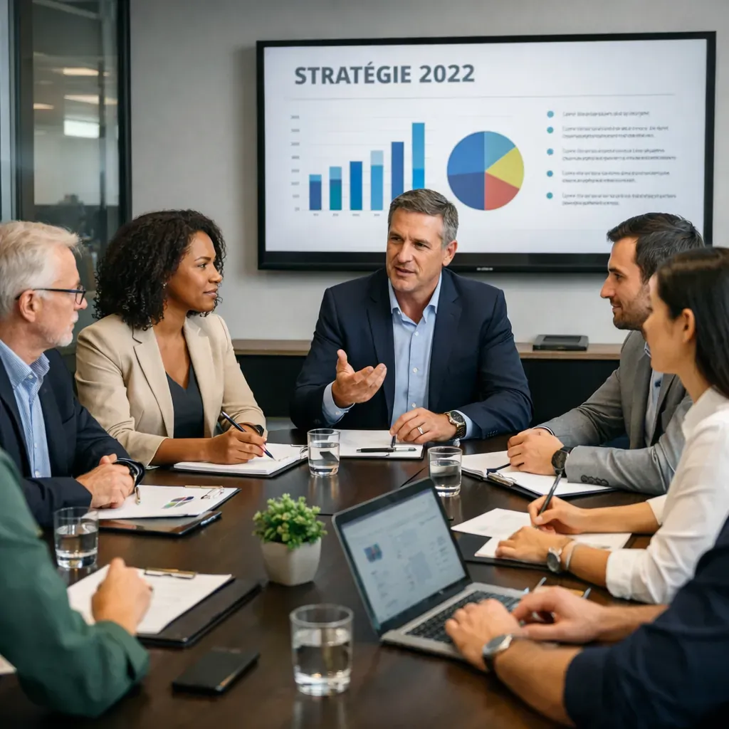 Réunion stratégique en entreprise