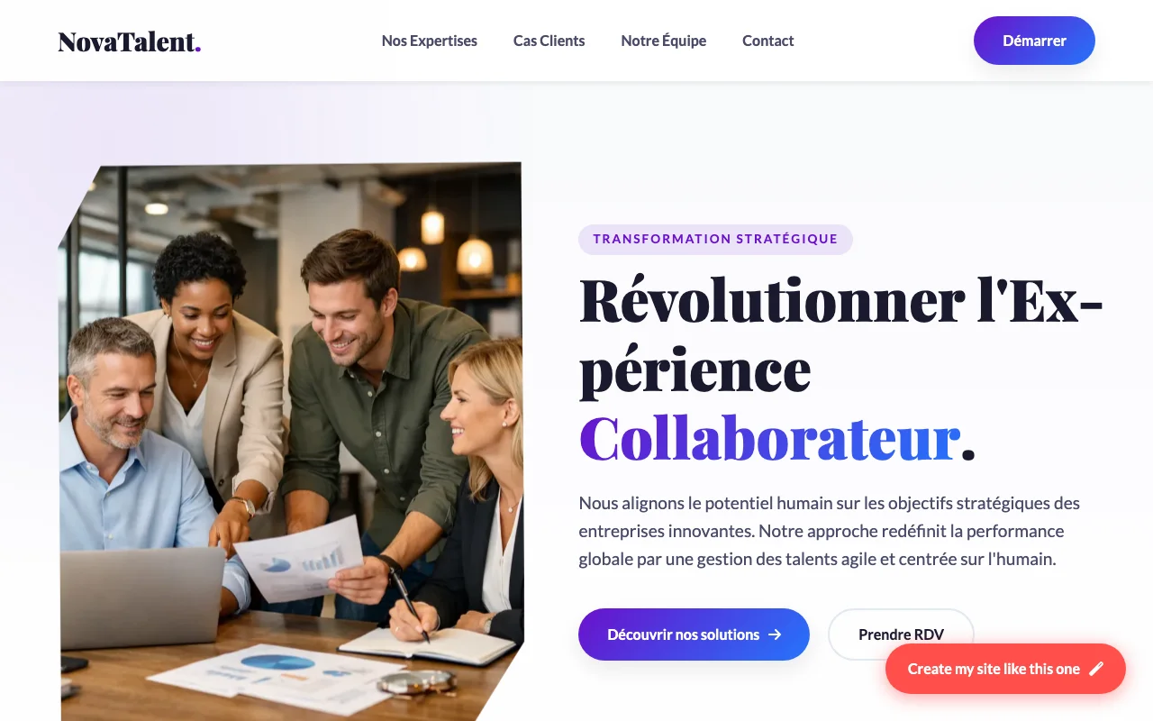 Site d'entreprise — Startup